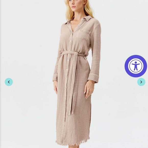 NEW NWOT Melissa Odabash Margot Beige Maxi Dress M - Picture 2 of 9